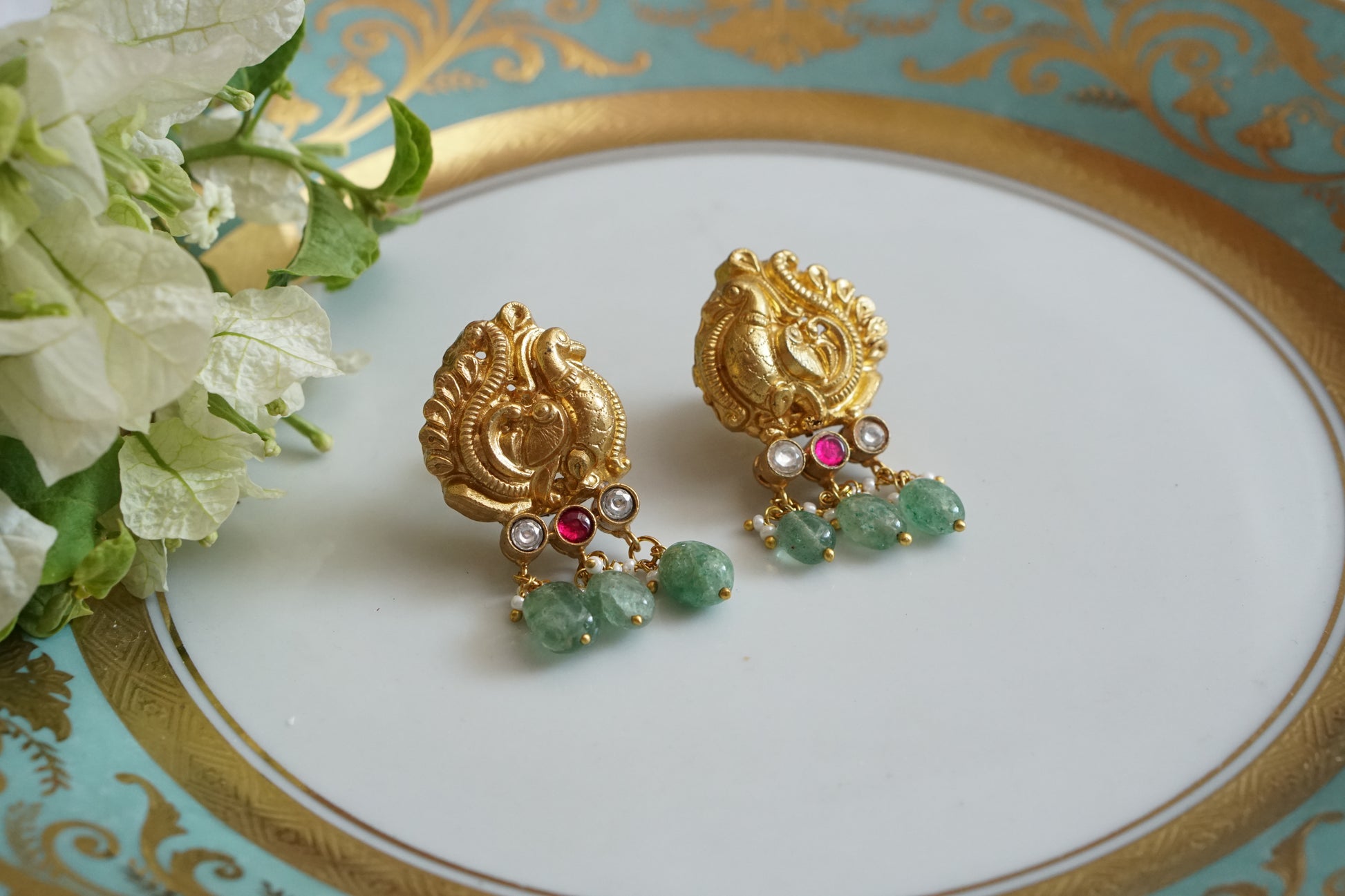 Kundan Earrings (1-4952)(K) - JEWELSTYLE