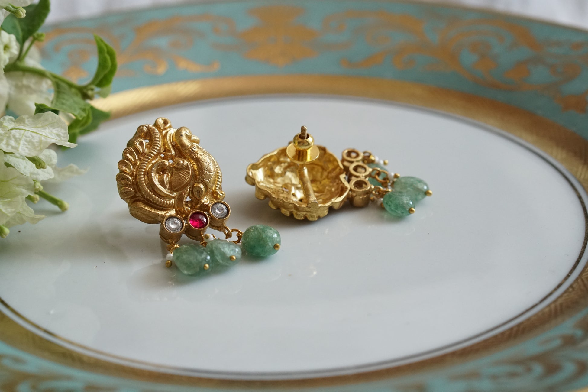 Kundan Earrings (1-4952)(K) - JEWELSTYLE