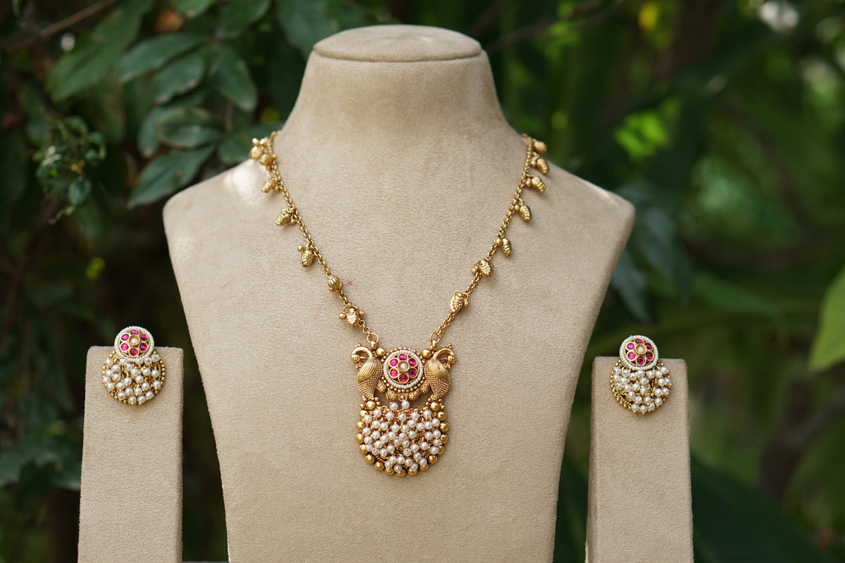 Antique necklace Set (4-9617)(EX)
