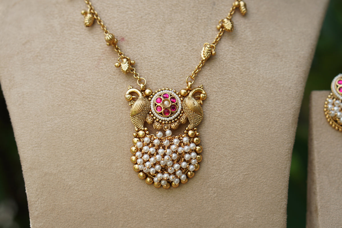 Antique necklace Set (4-9617)(EX)