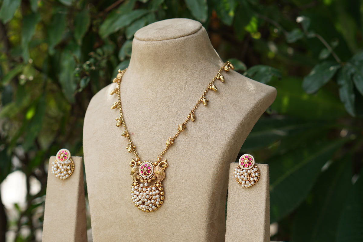Antique necklace Set (4-9617)(EX)