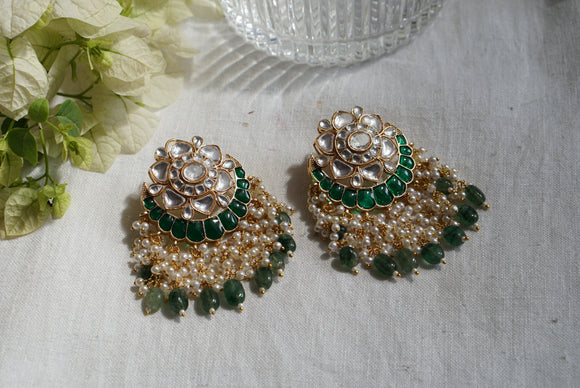 Polki stone Earring (1-4199)(B)