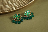 Green Stone Kundan  Earrings (1-4603)(R)(OFFER PIECE)