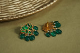 Green Stone Kundan  Earrings (1-4603)(R)(OFFER PIECE)