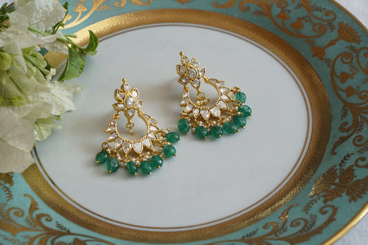 Mossainite polki chnadbali Earrings (1-4961)(K) - JEWELSTYLE