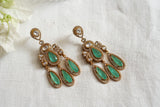 Light Green Stone Polki Earrings (1-4351)(B)