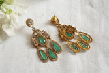Light Green Stone Polki Earrings (1-4351)(B)