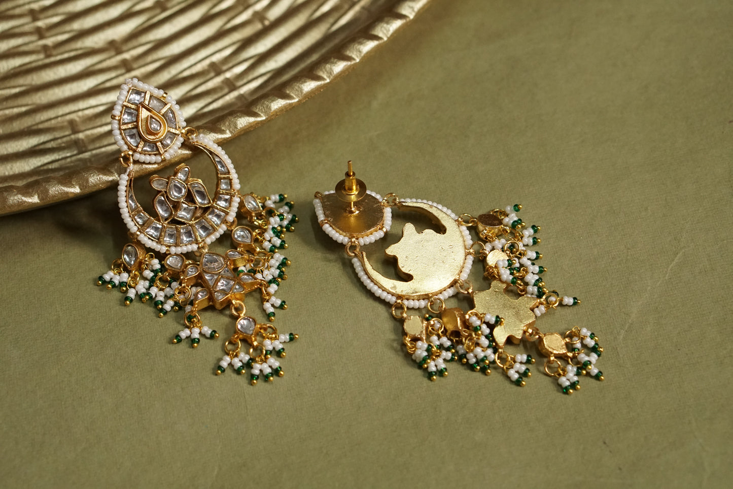 Kundan Earrings (1-4601)(R)