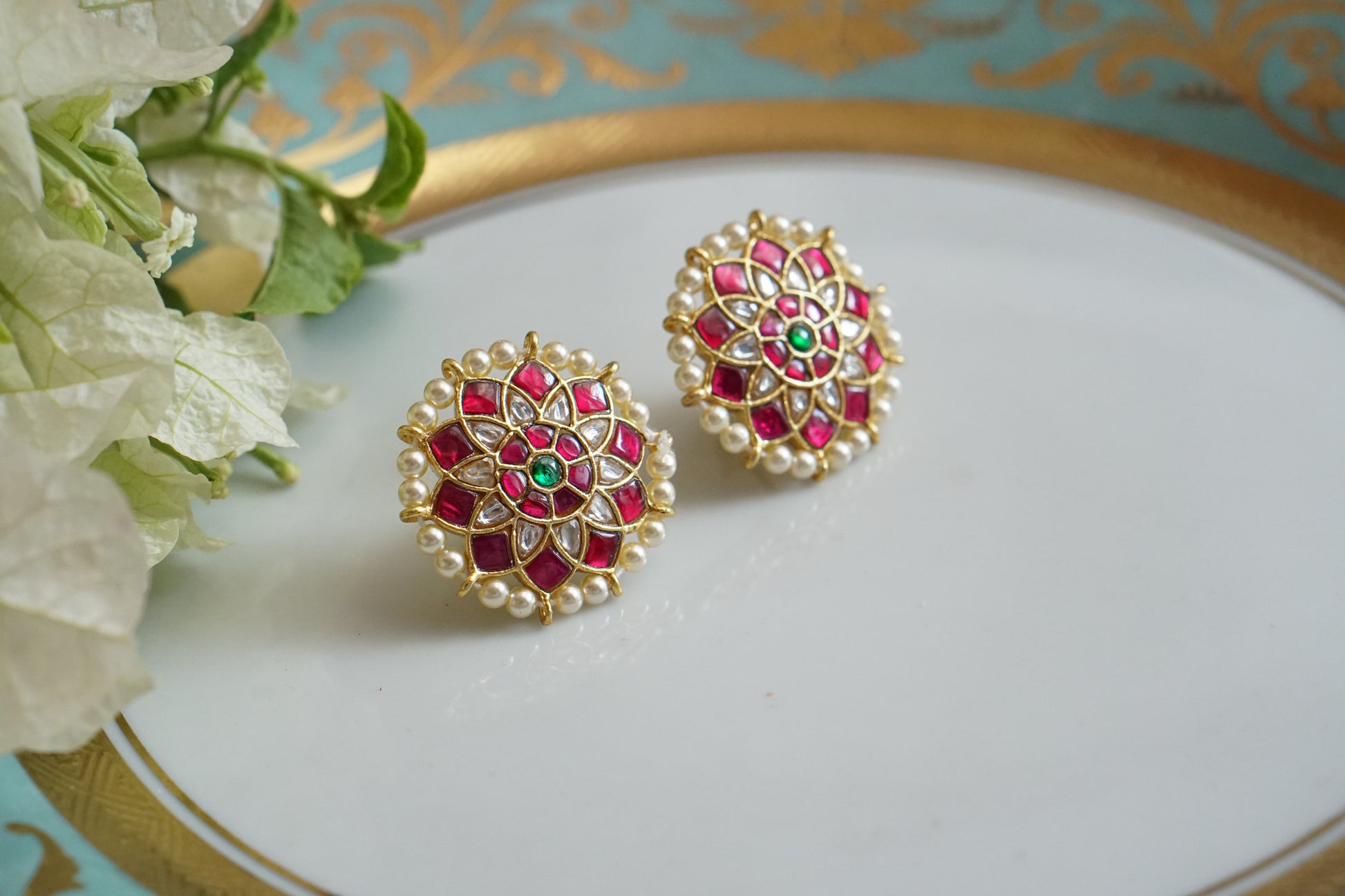 Kundan Studs (1-4950)(K) - JEWELSTYLE
