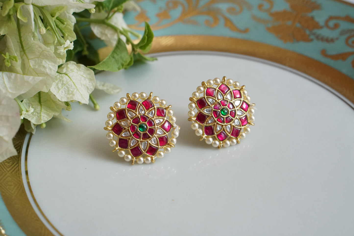 Kundan Studs (1-4950)(K) - JEWELSTYLE