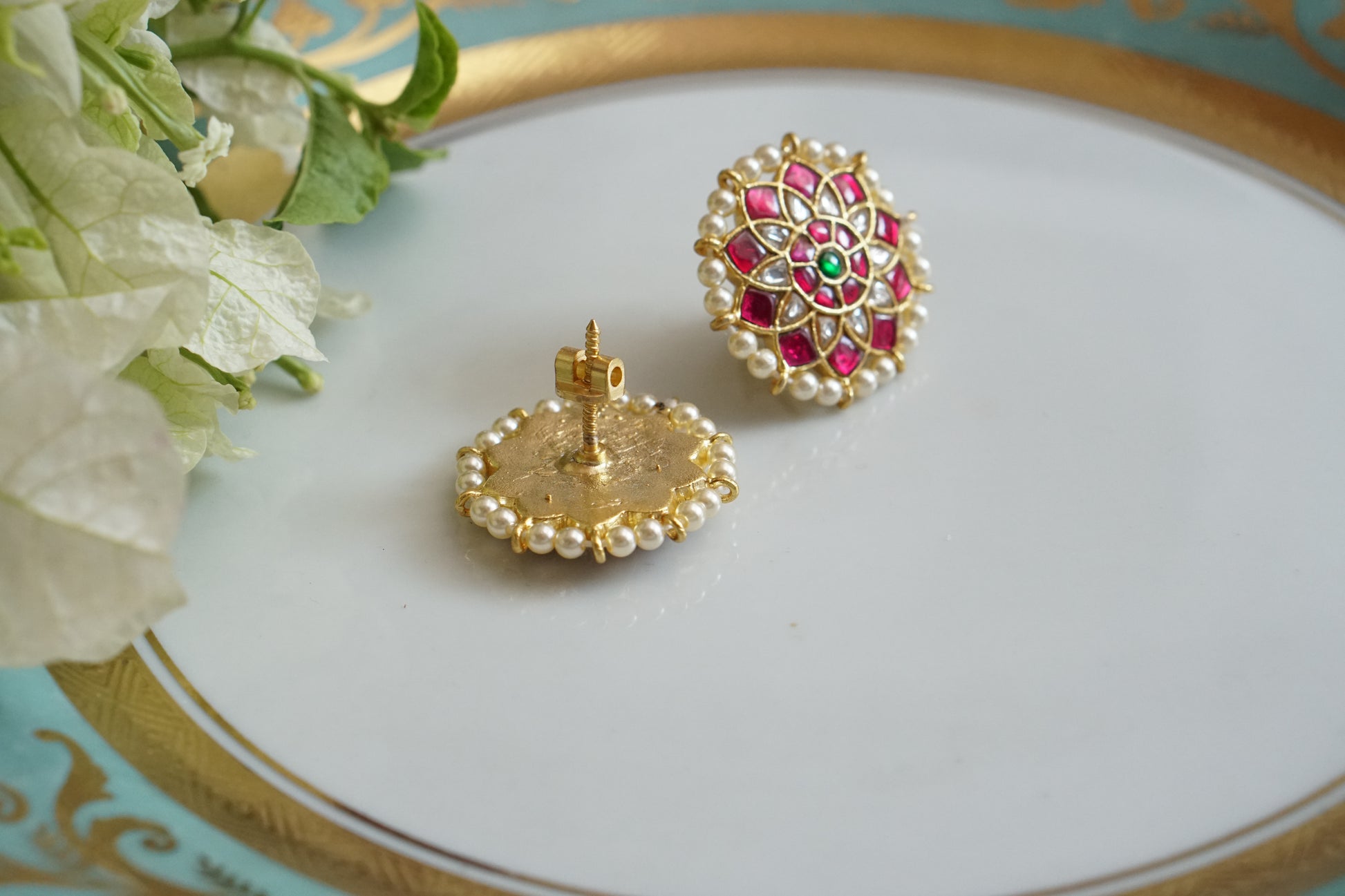 Kundan Studs (1-4950)(K) - JEWELSTYLE