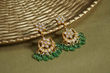 White Kundan Earrings (1-4599)(R)