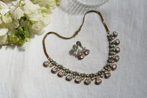 Mint polki Necklace set (4-7946)(B)