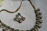 Mint polki Necklace set (4-7946)(B)