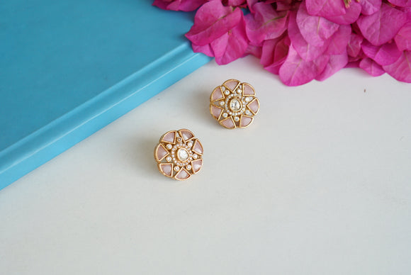 Polki studs earring (1-4053)(A)