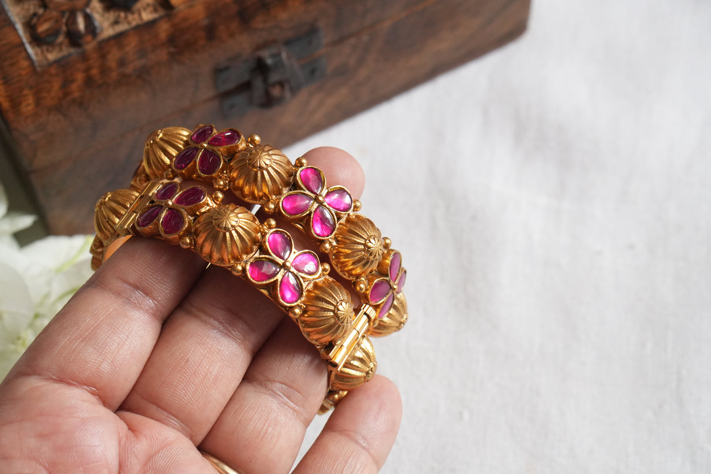 Kundan Bangles (3-482)(R) Size 2’4