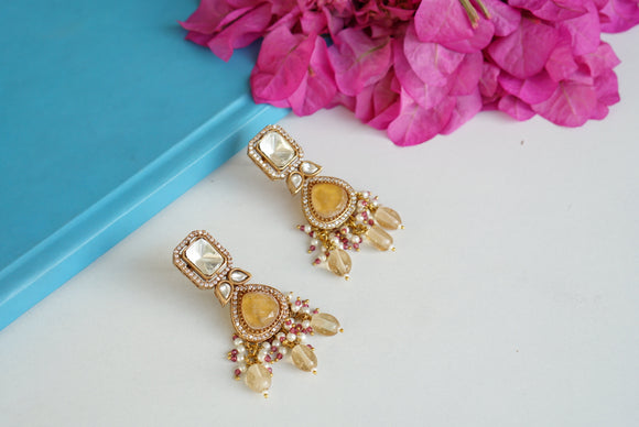 Polki Stone earring (1-4057)(A)