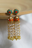 Kundan Coral Jhumki (1-4596)(R)(OFFER PIECE)