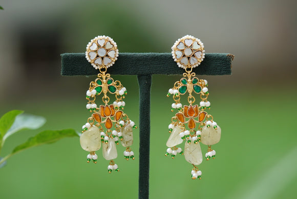 Green earrings (1-3827)(s)