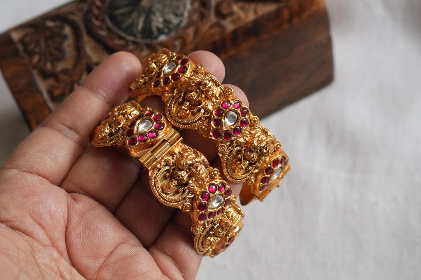 Kundan Bangles (3-481)(R) Size 2’4