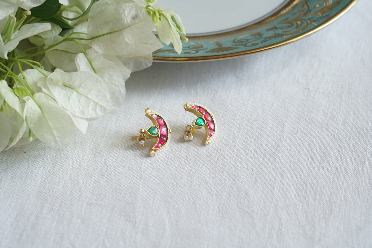 Green and Pink Kundan (1-5548)(A)