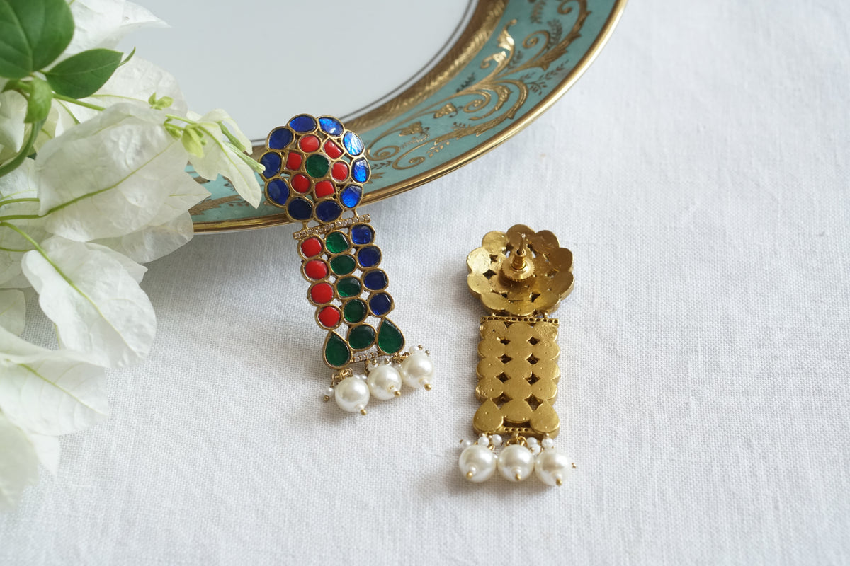 Multi colour earrings (1-5532)(A)