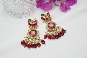 Kundan Earrings  (1-4069)(A)