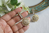 White Kundan earring (1-5547)(A)