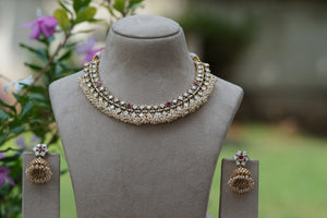 Kundan Necklace set (4-8459)(EX)