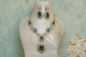 Kundan Polki necklace set (4-5671)(B)