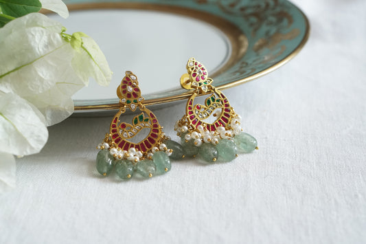 Ruby Kundan earring (1-5540)(A)