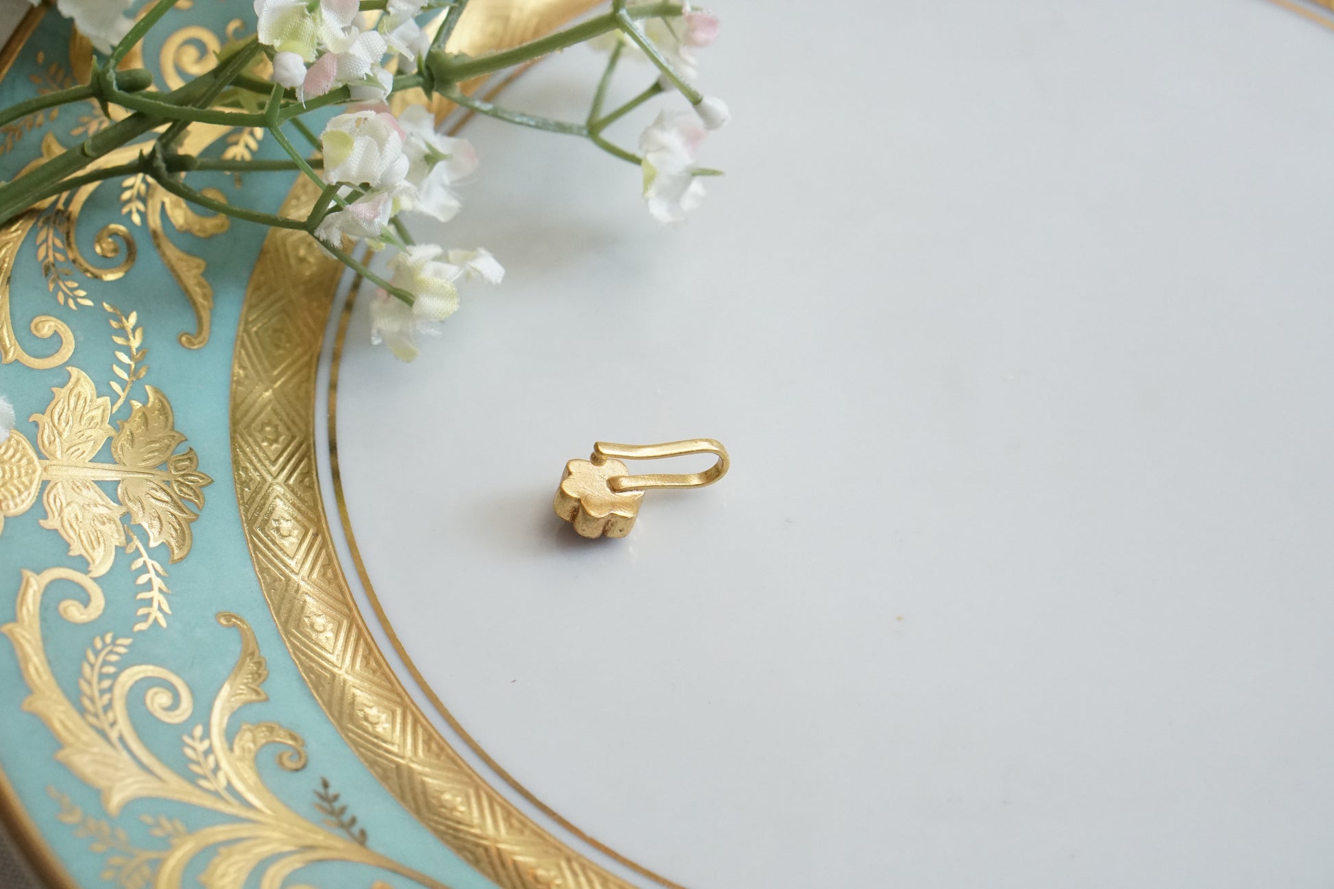 92.5 Silver Kundan Nosering (2-267)(K) - JEWELSTYLE