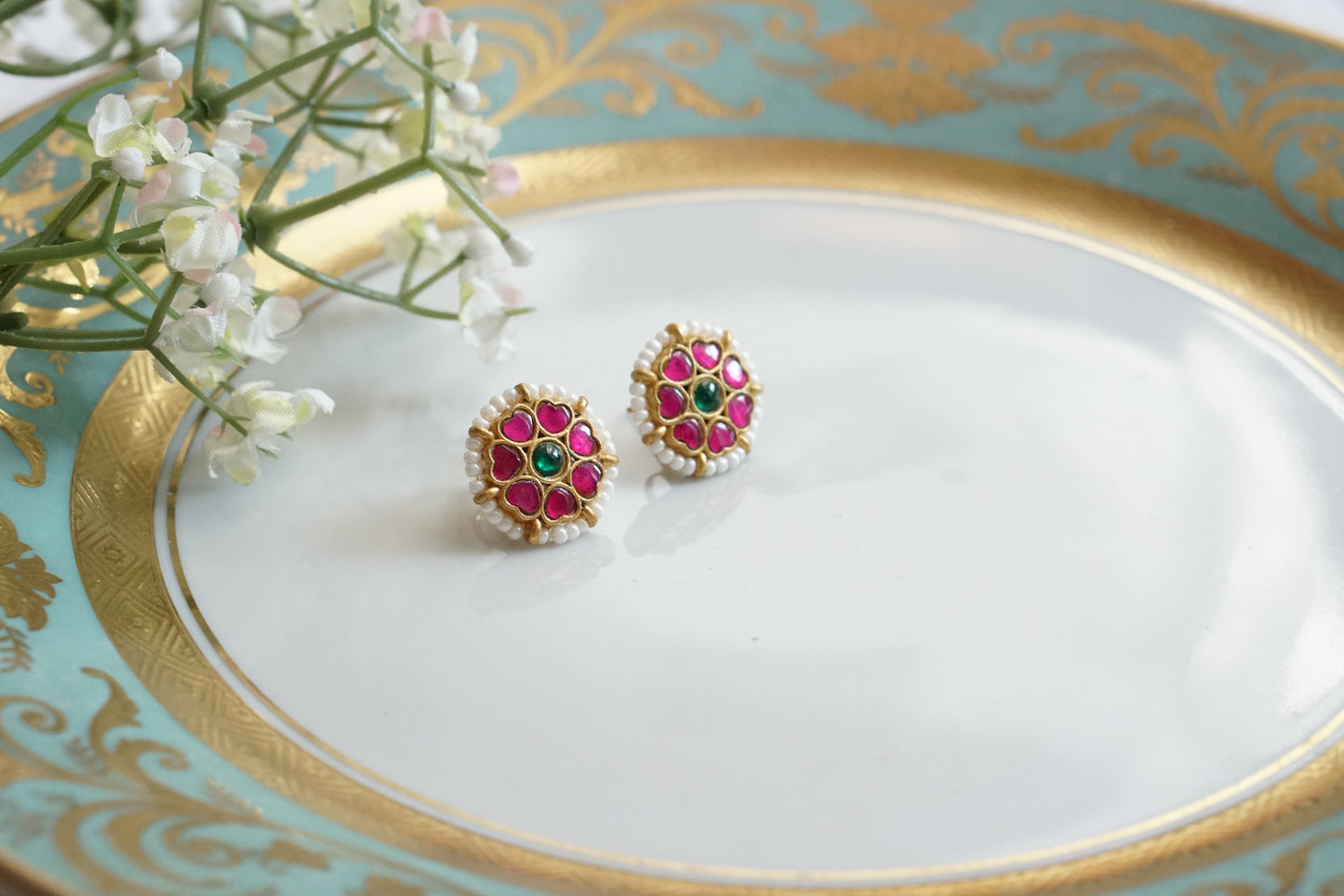 Kundan Studs (1-5021)(AK) - JEWELSTYLE