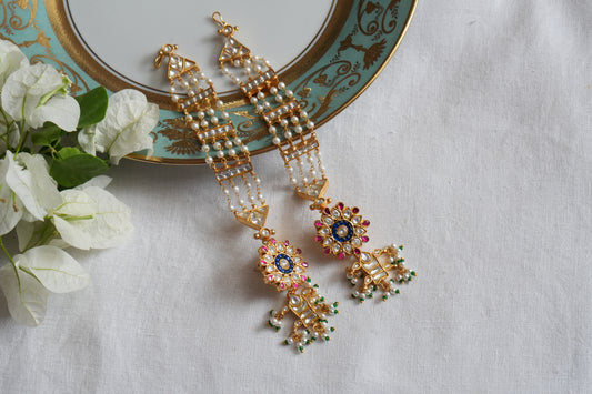 Fish kundan Earrings (1-5065)(R)