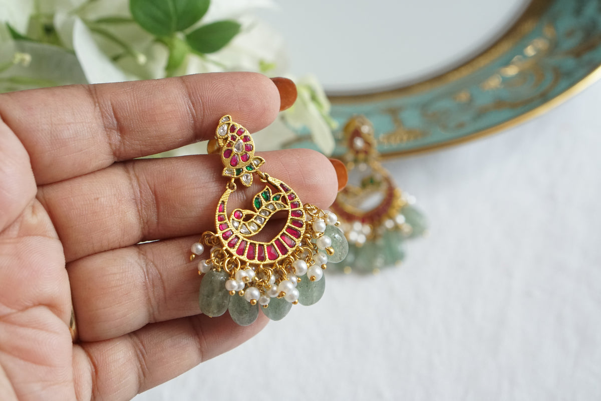 Ruby Kundan earring (1-5540)(A)