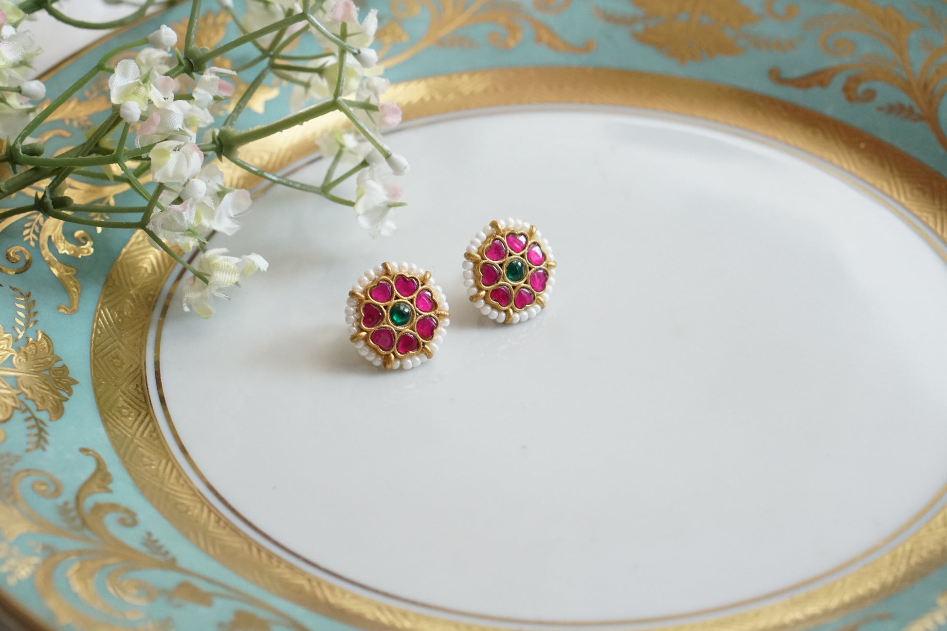 Kundan Studs (1-5021)(AK) - JEWELSTYLE