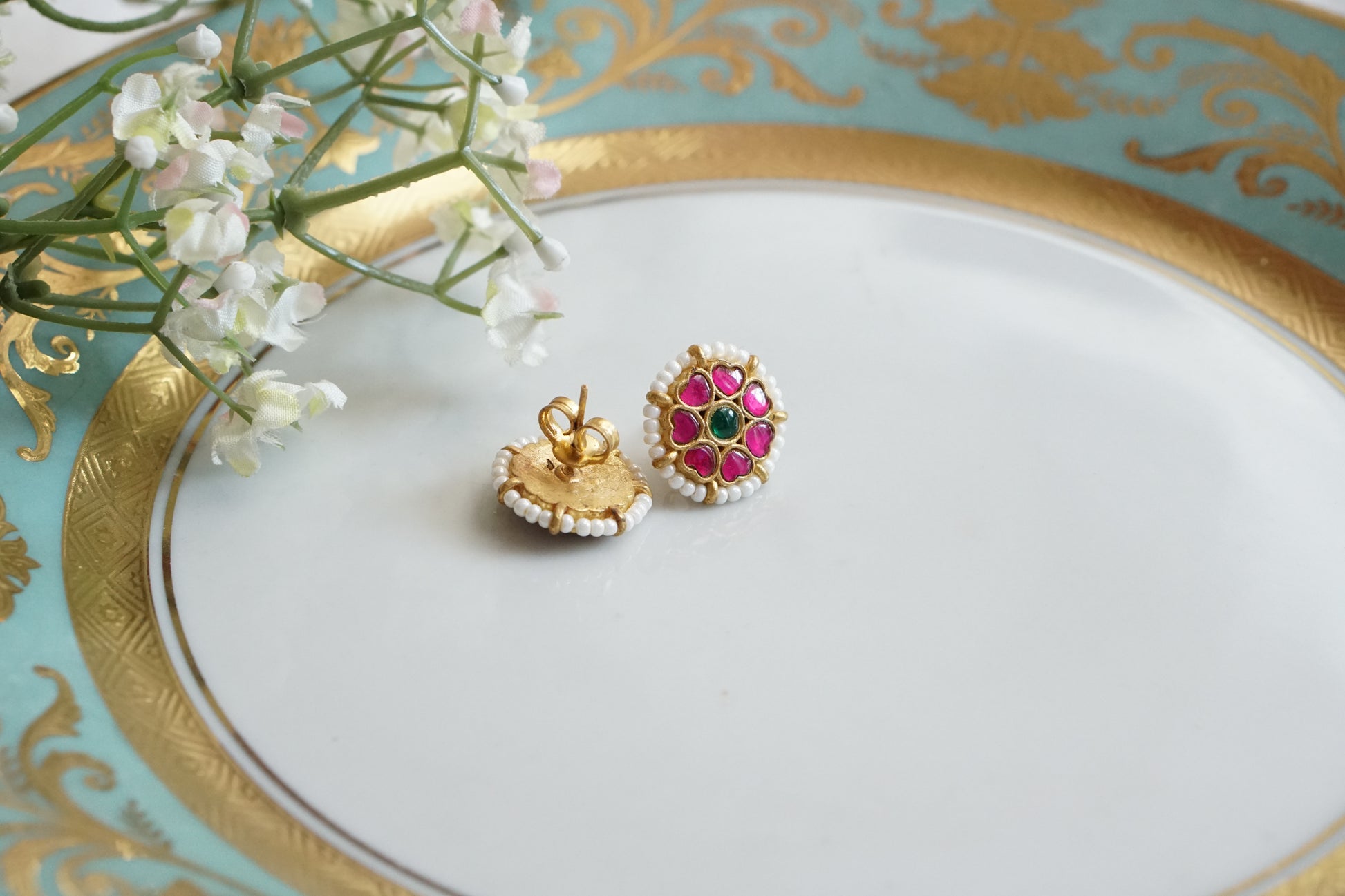 Kundan Studs (1-5021)(AK) - JEWELSTYLE