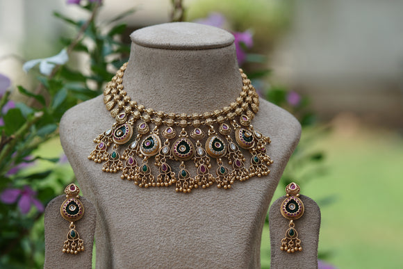 Antique Necklace set (4-8467)(EX)