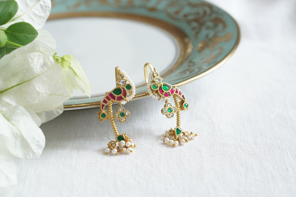 Ruby & Green Kundan Bugadi (1-5552)(A)
