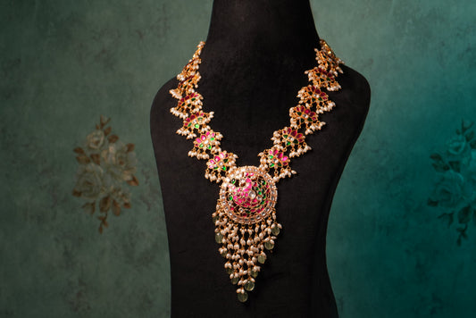 Kundan Long Pendant Necklace (4-8978)(KA) (PREORDER) (Made IN 7-8 DAYS TIME) - JEWELSTYLE