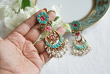 Firoza Kundan earrings (1-5538)(A)
