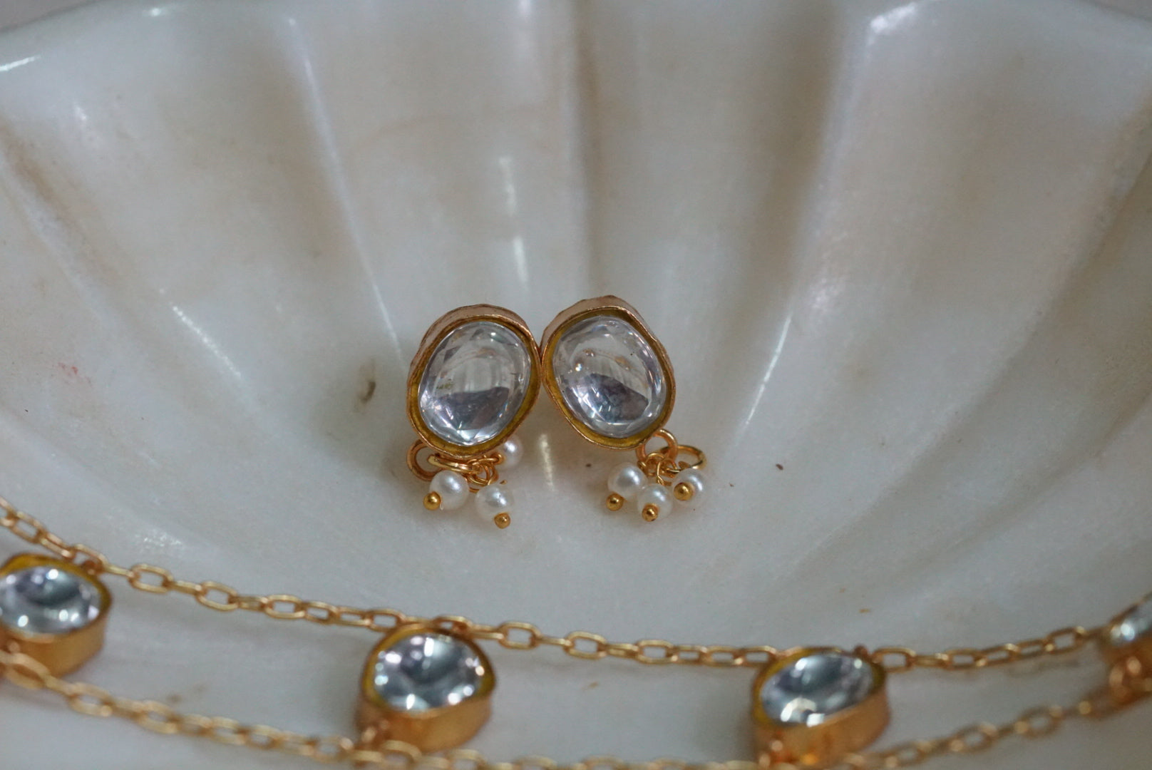 White Kundan choker set (4-5678)(R)(PREORDER) - JEWELSTYLE