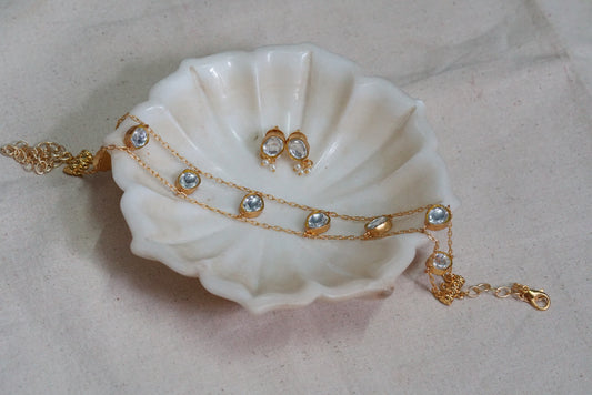White Kundan choker set (4-5678)(R)(PREORDER) - JEWELSTYLE