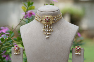 Kundan Choker set (4-8461)(EX)