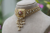 Kundan Choker set (4-8461)(EX)