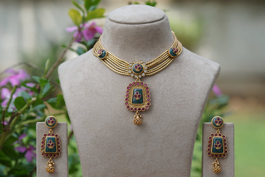 Antique Necklace set (4-8462)(EX)