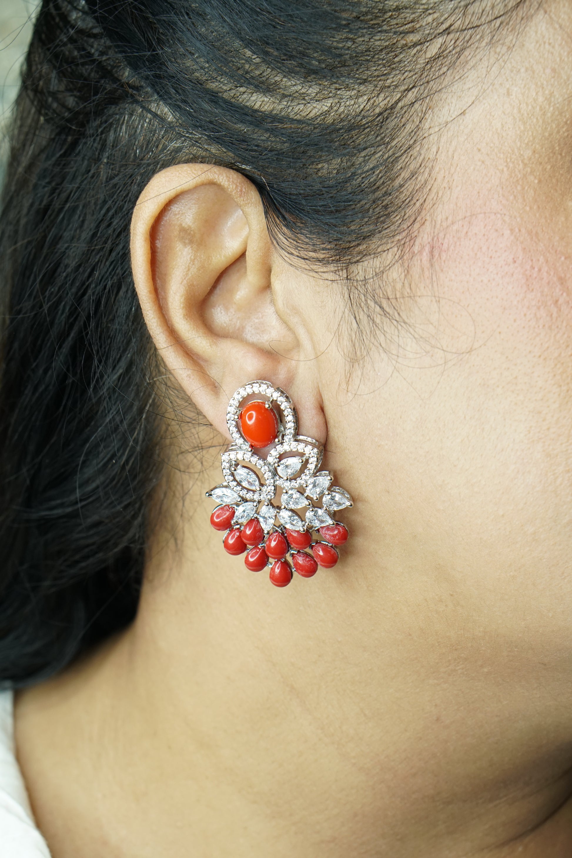 Ad  Stone Earrings (1-5010)(B) - JEWELSTYLE