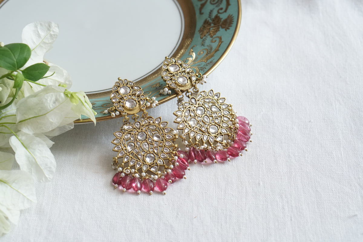 White Kundan earring (1-5544)(A)