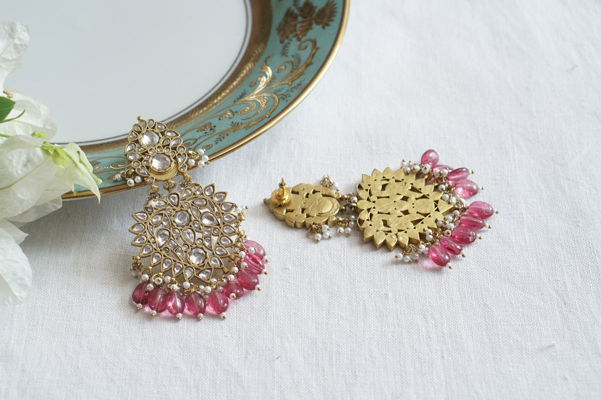 White Kundan earring (1-5544)(A)