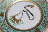 Reversible kundan Black beads Pendant necklace (4-5677)(R)